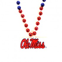 Ole Miss Merchandise - 22" Team Bead With Medallion - $3.50 Each