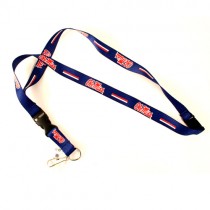Ole Miss Lanyards - Blue With Neck Release - $2.50 Each