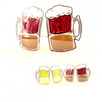 Beer Mugs - Glasses - #PTY115 - 12 Pair For $36.00