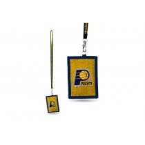 Indiana Pacers Bling - Bling Lanyard With ID Holder - 12 For $30.00