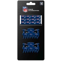 New England Patriots Merchandise - 5PC PONY/HAIRCLIP Set - 12 Sets For $30.00