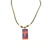Philadelphia Phillies Necklaces - Diamond Plate Style - 12 For $39.00