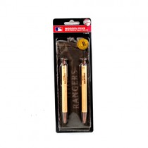 Texas Rangers Pens - 2Pack Set Wood Engraved Pens With Case - 12 Sets For $30.00