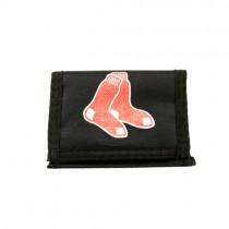 Boston Red Sox Wallets - Nylon Tri-Fold Wallets - (Slight Defects in Printing) - 12 For $36.00