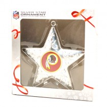 Washington Redskins Ornaments - Silver Star Style - 12 For $36.00