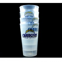 Blowout - SAN DIEGO Chargers Tumblers - 4Pack 16OZ Tumbler Sets - 12 Sets For $12.00