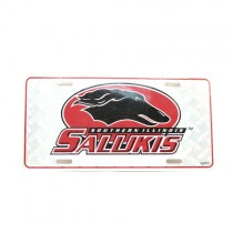 Total Closeout - SIU Carbondale - License Plates - PlastiDiamond Plate - Red - 12 For $12.00