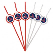 St. Louis Cardinals Straws - 6Pack Team Sips - $1.50 Per Pack
