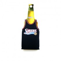 Philadelphia 76ers Bottle Huggies - Black Jersey Neoprene Style Huggies - 12 For $12.00
