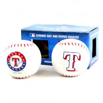 Texas Rangers Salt And Pepper Shakers - 4" Baseball Style Set - 12 Sets For $24.00