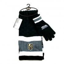 Vegas Golden Knights Scarf Sets - (Pattern May Be Different Than Pictured) Knitted Scarf And Glove Sets - $12.50 Per Set