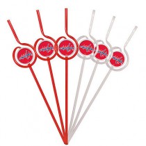 Washington Capitals Straws - 6Pack Team Sips - 36 Packs For $36.00