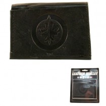 Winnipeg Jets Merchandise - BLACK Leather Tri-Fold Wallets - $7.50 Each