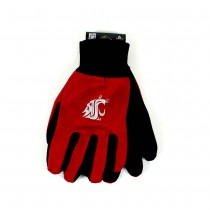 Washington State Cougars Gloves - The Black Palm Series - 12 Pair For $36.00