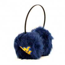 West Virginia Moutaineers Merchandise - Blue Fuzzy Earmuffs - 12 Earmuffs For $72.00