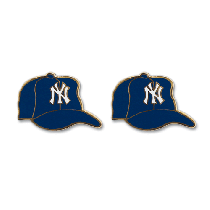 New York Yankees Earrings - WinCap Style - STUDDED Earrings - $2.75 Per Pair