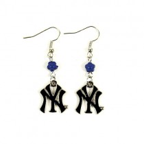 New York Yankees Earrings - The SOPHIE Style Dangle - 12 Pair For $36.00
