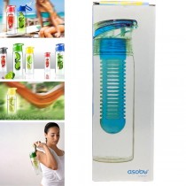 ASOBU Infuser Water Bottles - 20OZ CLEAR BLUE - #008627 - 12 For $30.00