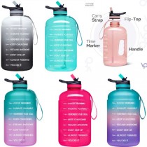 Venture Pal Hydration - 64OZ Motivational Water Bottles - Colors May Vary - Extra Top Included - 6 For $36.00