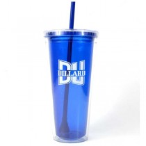 Dillard University Products - Blue 22OZ Straw Tumblers - 12 For $30.00