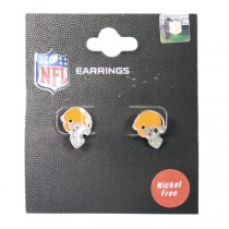 Cleveland Browns Earrings - Studded Style Helmet Earrings - 12 Pair For $30.00