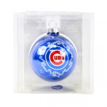 Chicago Cubs Ornaments - Candy Cane Glass Ball Style - 6 For $21.00