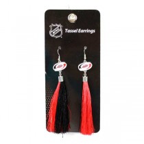 Carolina Hurricanes Earrings - Tassel Fashion Style - 6 Pair For $18.00