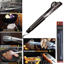 Grill Tools - Grill Master BBQ Tongs - Stainless Steel - With Leather Hook Strap - 4 For $20.00