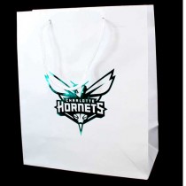 Charlotte Hornets Gift Bags - 10"x5"12" Silver Medium - 36 For $21.60