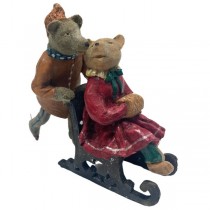 David DeCamp Art - 7" Bear Couple On Sled - 5 For $20.00