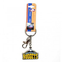 Denver Nuggets Keychains - Text Logo Metal Keychains - 6 For $12.00