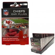 Kansas City Chiefs Ear Plugs - 6Pair Pack - Noise Reduction Latex Free Ear Plugs - 24 Packs For $30.00