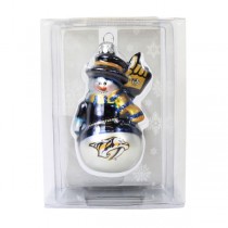 Nashville Predators Ornaments - Glitter Snowman Style - 6 For $21.00
