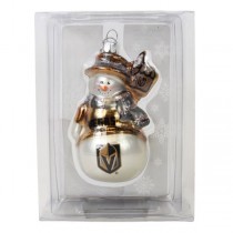 Las Vegas Golden Knights Ornaments - Glitter Snowman Style - 6 For $21.00
