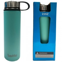 22OZ Water Flask - Teal Stainless With Copper Plated Inner Wall - Hot.Cold - #121056 - 4 For $20.00