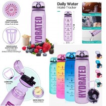 32OZ Motivational Water Bottles - The Hydrated Style With Infuser - 12 For $54.00