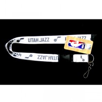 Utah Jazz Lanyards - White Glacier Style - 6 For $18.00