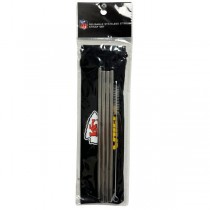 Kansas City Chiefs Gear - 4Pack Stainless Steel Straw Set - With Bag And Cleaning Brush - 12 Sets For $36.00
