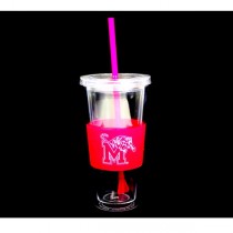 Memphis Tigers Gear - 22OZ Pink Straw Tumblers - 2 For $10.00