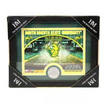 North Dakota State Bisons Collectibles - Highland Mint - 11"x9" Photo Frame With Minted Coin - 2 For $24.00 
