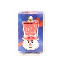 Nebraska Huskers Ornaments - Top Hat Snowman Style - 12 For $30.00