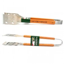 Ohio Bobcats Grill A Tongs - Stainless Heavyweight Wood Handled - 2 For $13.00