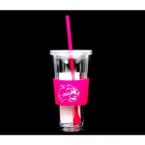 Ohio Bobcats Gear - 22OZ Pink Band Straw Tumblers - 12 For $30.00