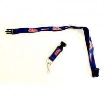 Ole Miss Lanyards - Blue Lanyards With Neck Release - $2.50 Each