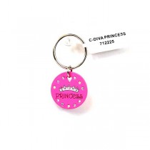 Princess Keychains - Pink Bling Round Keychains - 60 For $30.00