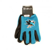 San Jose Sharks Gloves - 2Tone Blue.Black Grip Gloves - $3.50 Per Pair