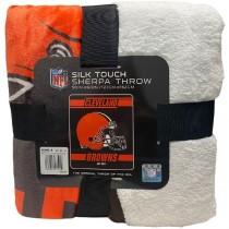 Cleveland Browns Blankets - The Legion Style 50"x60" Silk Touch Sherpa - 2 For $25.00