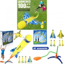 US Sense Toy Products - Step-Powered Rocket Kit - Launches Up To 100Feet - 4 Kits For $26.00