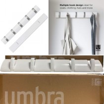 Umbra Home Products - White 20" Hide A Hook Wall Rack - Plastic Resin Coated - 4 For $20.00