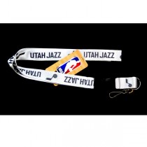 Utah Jazz Lanyards - White Glacier Style - 6 For $18.00